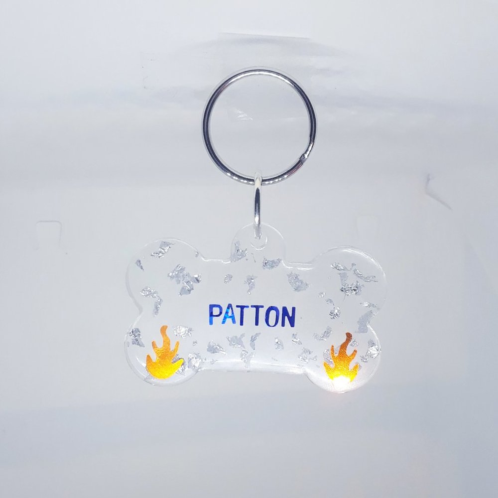 Handmade Custom Name Resin Dog 🐶🐾🐾Tag - Picture 4 of 16